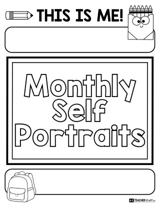 Monthly Self Portrait Printable Pages