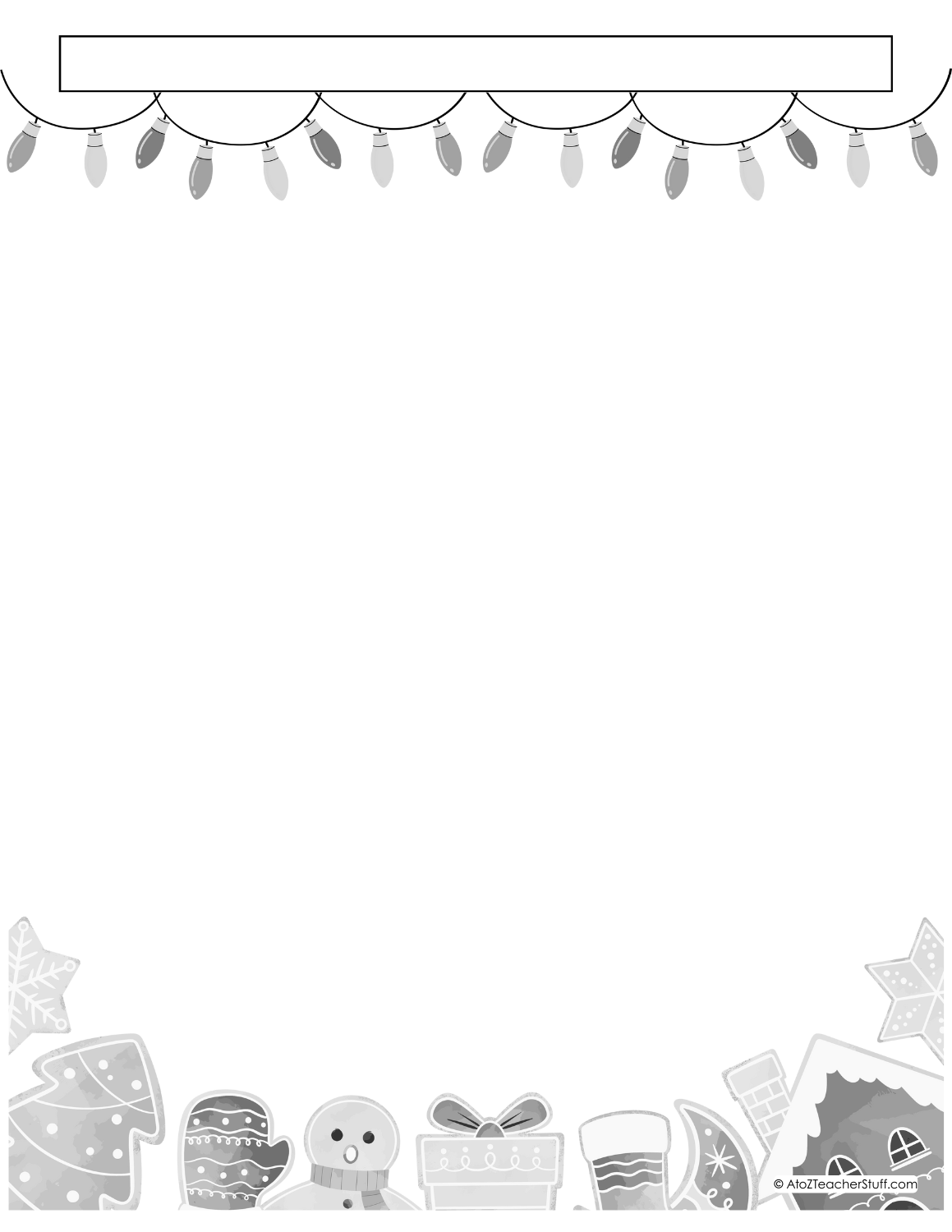 christmas border writing paper - a to z teacher stuff