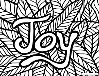 Joy Advanced Coloring Page