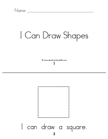 I Can Draw Shapes Printable Book