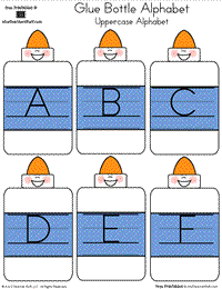 Glue Bottle Alphabet – Uppercase