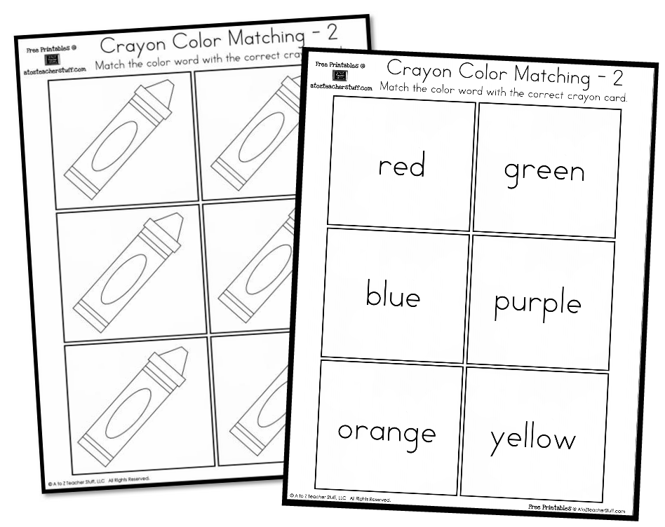 Crayon Color Matching - English & Spanish