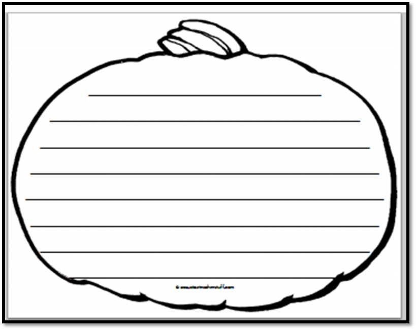 Pumpkin Writing Paper - Landscape 3