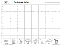 Zoo Animal Safari Chart