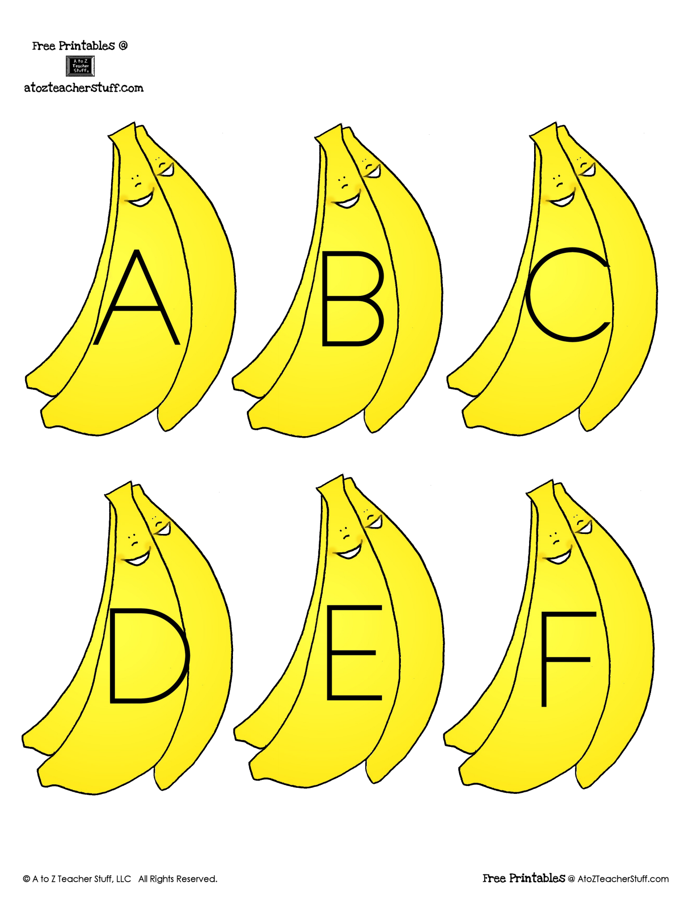 Banana Uppercase Alphabet