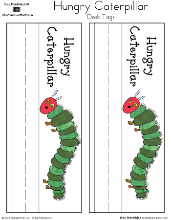 Hungry Caterpillar Nameplates / Desk Tags