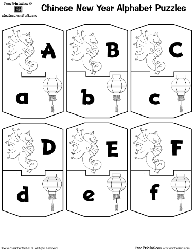 Chinese New Year Alphabet Puzzles