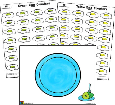 green_eggs_math_mats Green Eggs Math Mats for Counting, Addition, Subtraction