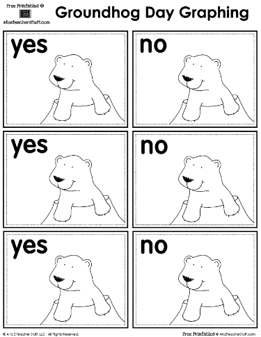Groundhog Pocket Chart Graphing