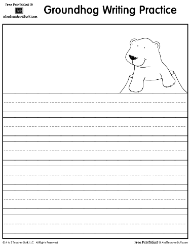 Groundhog Day Writing Paper