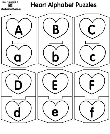 Heart Alphabet Puzzles