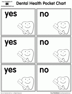 Dental Health Teeth Pocket Chart Printable Activity
