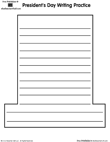 Abraham Lincoln Hat Writing Practice for Presidents' Day