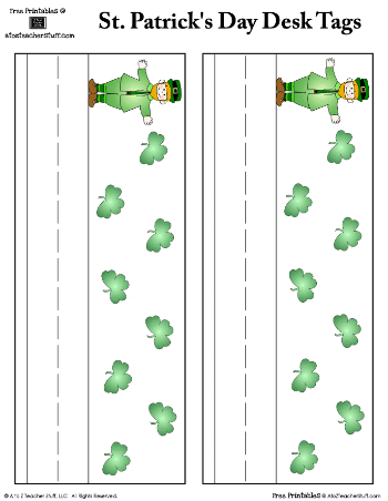 St. Patrick's Day Leprechaun Nameplates