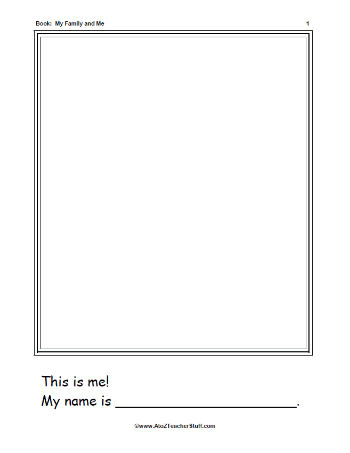 My Family and Me Book Activity My Family and Me Book Activity