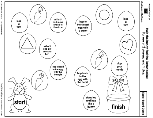 Easter Game Board Easter Game Board