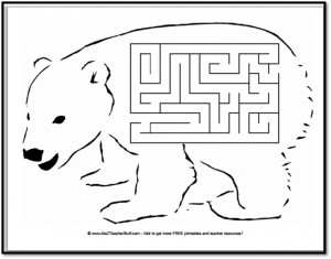 Polar Bear Maze {free printable}