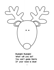 Free Rudolph Color Words Printable Book (Interactive Christmas Activity for Kids)