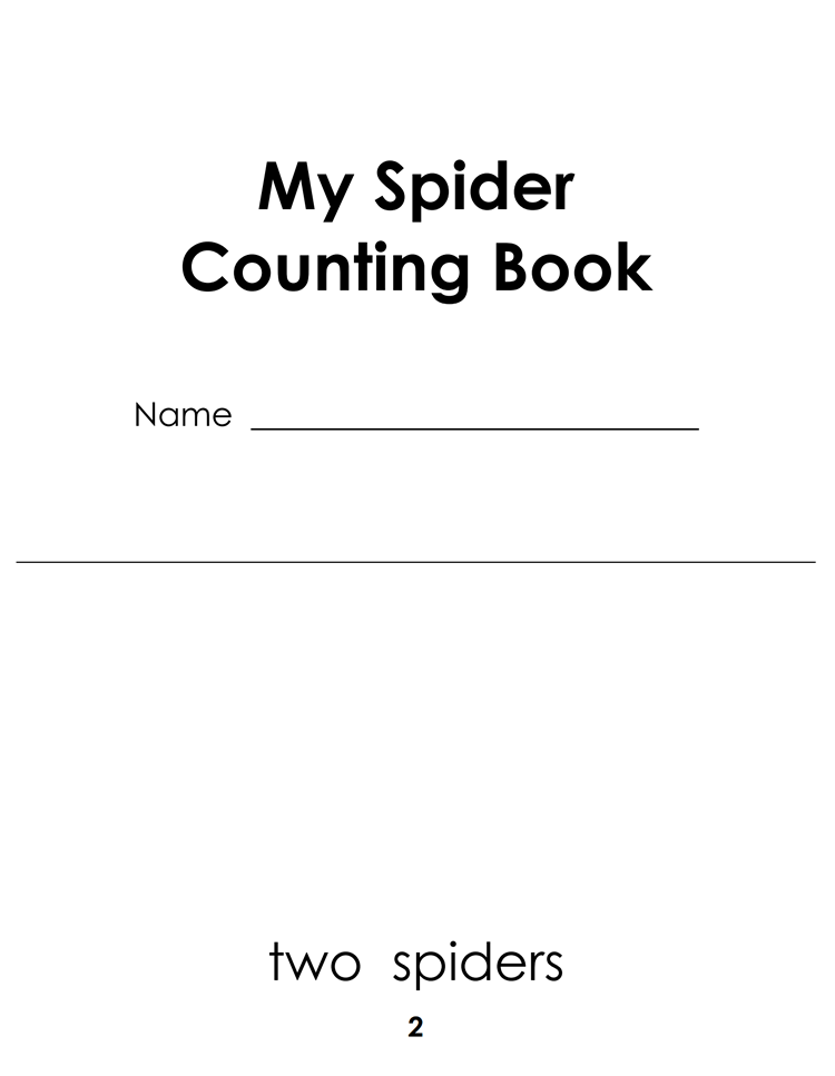 My Spider Counting Book Interactive Printable {free}