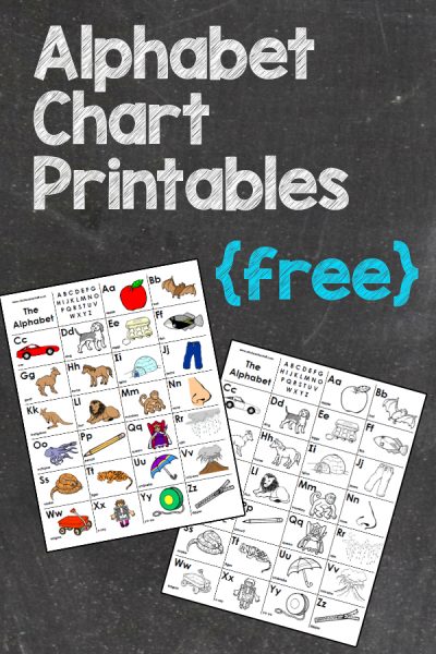 Free Alphabet Chart Printables