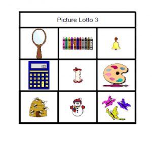Alphabet Picture Lotto Printable Game