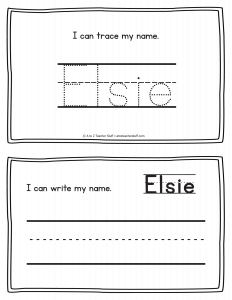 Elsie - Name Printables for Handwriting Practice and Name Tracing