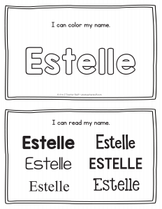 Estelle - Name Printables for Handwriting Practice and Name Tracing