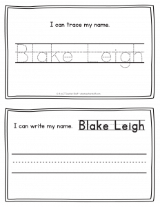 Blake Leigh - Name Printables for Handwriting Practice