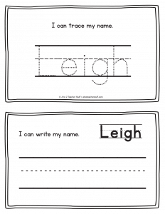 Leigh - Name Printables for Handwriting Practice
